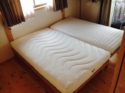 6畳の部屋にベッド設置例